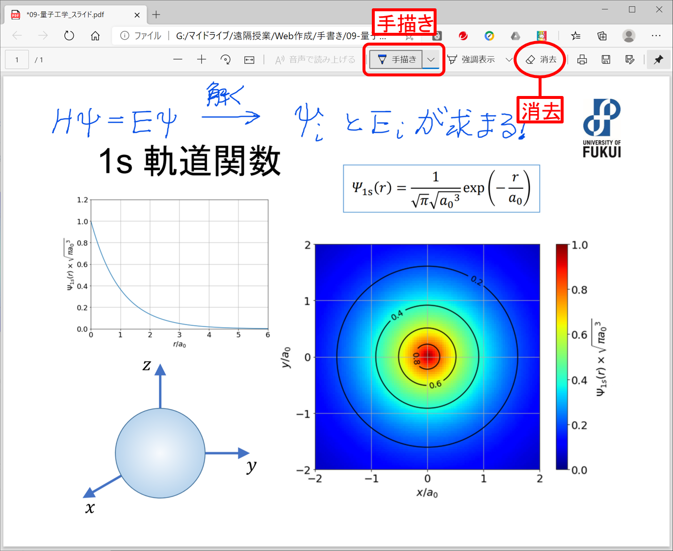 Pdf講義資料へのメモ書き 福井大学 遠隔授業ポータル